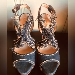 PRADA Denim Heels 6.5